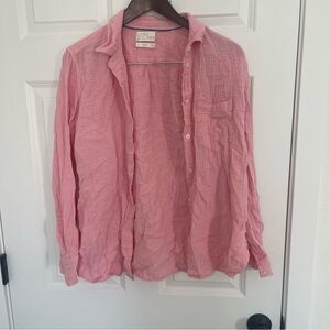 J crew Casual Pink Button-Down Shirt